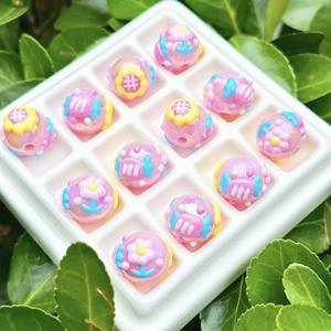 Venta caliente lindo caramelo girasol aceite pesado cuentas pintadas a mano DIY Material accesorios pulsera acrílico cuentas sueltas - Product Image 2