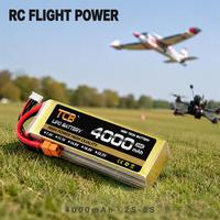 Batterie LiPo TCB améliorée 4000mAh 2S-8S 7.4V-29.6V 25C 30C 35C 40C 60C pour avion RC, drone, voiture RC, modèle de voiture RC