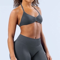 Ensemble de yoga sans couture AliExpress transfrontalier : Soutien-gorge de sport et pantalon pour course en extérieur et fitness