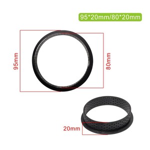 Moules à anneaux à tarte ronds, outils de décoration en <span class=keywords><strong>forme</strong></span> ronde perforés, 8 pièces, bricolage, desserts français, ustensiles de cuisson - Product Image 2