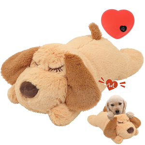 Giocattolo di Peluche per Cuccioli con Simulazione di Battito Cardiaco, Compagno Morbido per il Sonno e Interazione, Allevia l'Ansia da Separazione - Product Image 1