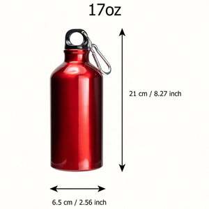 Branded Reusable Lightweight 500ml BPA-Free Aluminum Sporty Travel Camping Water Bottle with <b>Twist</b> Cap and Buckle - Product Image 2