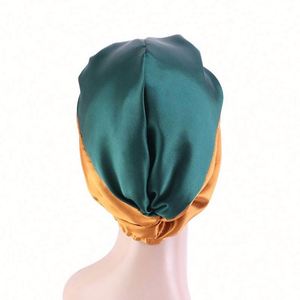 Satin Silk Night Sleep Hat <b>Head</b> <b>Cover</b> Designer Turbans for African Women Luxury Turban for Curly Natural Long Hair - Product Image 4