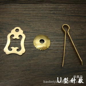 Poignée de tiroir en cuivre Chengyu, style chinois, laiton, forme originale, tirette de meuble, design Ruyi à trou unique - Product Image 4
