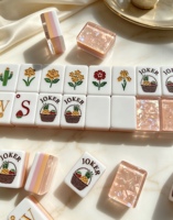 Funky Trade Custom Familiar Fruit Flash Shell, 1,24 * 0,91 * 0,63 inch, 160 stuks acryl Mahjong tegelsets Amerikaanse OEM