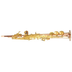 Saxophone <span class=keywords><strong>soprano</strong></span> professionnel bB droit en bronze phosphoreux, haute tonalité, laqué or, instrument à vent - Product Image 2
