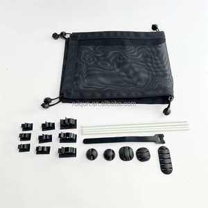 Organisateur de panier en maille pour camping en plein air pique-nique support de table pliant avec sac de rangement sous la table pour cours de corde - Product Image 2
