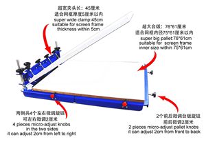 Super Big Micro-Adjust One Color Screen Printing Machine High-Precision Industrial Solution New Multiple Certifications