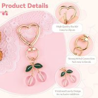 Meilleures ventes : Pendentif Cœur Girlish, Breloque de sac en forme de cœur cerise, Porte-clés mignons, Breloques pour sacs à main, Porte-clés pour sacs, Meilleurs cadeaux