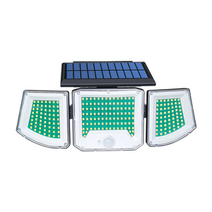 Lampe murale solaire à trois têtes 5W, étanche, pour extérieur, jardin, sécurité - Product Image 1