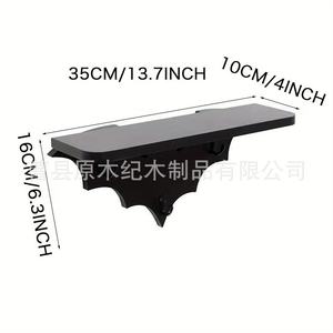 Wooden <b>Wall</b> <b>Mounted</b> Bat Shaped <b>Shelf</b> Halloween Decor Storage Organizer For Bedroom Living Room - Product Image 4