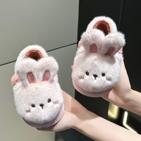Chaussons pour enfants, pantoufles en peluche pour enfants, automne-hiver, pantoufles d'intérieur, dessin animé animal, grenouille, lapin, ours