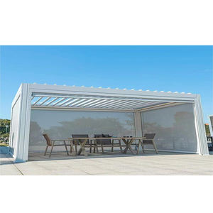 Pérgola de Aluminio de Diseño Moderno, Impermeable, con Techo para Jardín, Patio o Terraza, Tipo Gazebo, Desplegable, Blanca, en Oferta - Product Image 6