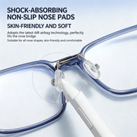 Montures de lunettes colorées en silicone TR avec airbag pour adolescents de 10 à 18 ans, grand format