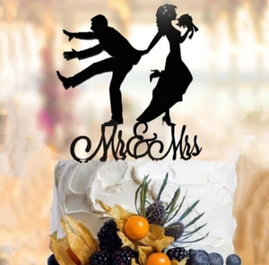 Decorazione per festa nuziale coppie sposate decorazione <span class=keywords><strong>torta</strong></span> oro nero Mr. mrs. Acrilico toppers <span class=keywords><strong>torta</strong></span> - Product Image 4