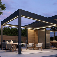 Système de pergola rétractable automatique 3x4 Mirador d'extérieur moderne pour arrière-cour Auvent de toit motorisé en aluminium étanche