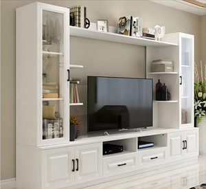 Mueble de TV de Pared de Madera de Fábrica a Precio Bajo, Diseños de Muebles Modernos para Sala de Estar, Gabinetes de TV de Madera Maciza - Product Image 1