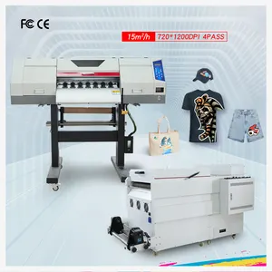 स्पोर्ट वियर के लिए 60 सेमी डीटीएफ प्रिंटर यूवी डीटीजी प्रिंटर टी-शर्ट प्रिंटिंग मशीन