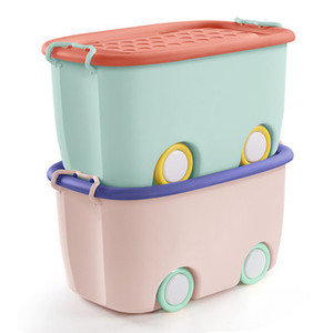 Boîte de rangement en plastique pour jouets d'enfants et organisation de la maison, motif de dessin animé - Product Image 1