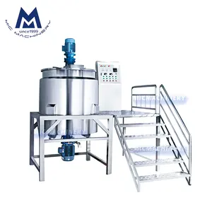 Double jacket heated mixing tank with agitator hair liquid soap equipment for making shampoo