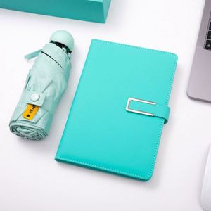 Agenda Personalizada de Cuero A5, Diario, Cuaderno para Regalo Empresarial, Corporativo, con Bolígrafo, Paraguas Automático, Juego de Regalo - Product Image 5