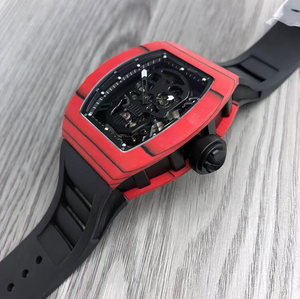 Montre tourbillon pour homme de haute qualité, montre mécanique squelette en fibre de carbone, montre de sport et d'affaires. - Product Image 2