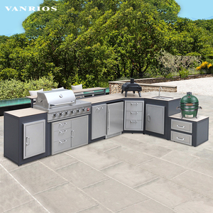 Summer Aluminum Modular Modern <b>Cabinet</b> Bbq Pizza Oven Island Cocina Exterior Camping Furniture Modular <b>Outdoor</b> Kitchen Patio - Product Image 1
