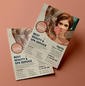 Carte postale publicitaire double face A5 A6 en papier cartonné kraft, avec impression personnalisée et pelliculage brillant de luxe - Product Image 1