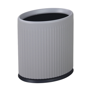 Thùng rác hai lớp thương mại có thể mở hàng đầu sắt da kim loại cạnh không có nắp đen khách sạn phòng khách hộ gia đình sử dụng quản lý chất thải - Product Image 4