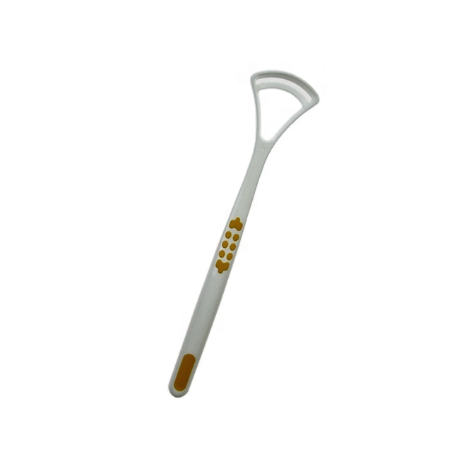 Dual Action Cleaning Plastic Tongue Coating Cleaning Brush for Adults Home Use Custom logo Tongue Cleaner