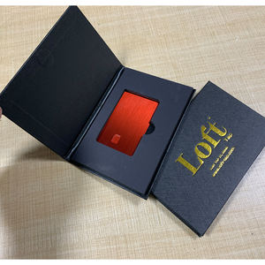 Caja de cartón de metal mate para tarjetas de crédito, caja de tarjeta de regalo personalizada, de un solo orificio, para tarjeta de membresía de regalo - Product Image 5