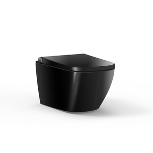 Oceanwell черный красочный Интеллектуальный туалет для гостиничной ванной комнаты Керамический Настенный цельный умный туалет - Product Image 3