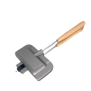 Sandwichera <span class=keywords><strong>de</strong></span> doble cara para acampar, sartén antiadherente <span class=keywords><strong>de</strong></span> aluminio con asa extraíble para sartenes al aire libre - Product Image 4