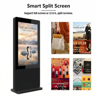 Kiosque publicitaire extérieur de 55 pouces, écran publicitaire 2500 nits, affiche numérique tactile, fonction de guidage pour ascenseur, totem extérieur