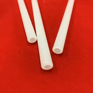 Translucent fire polishing milky white quartz glass tube