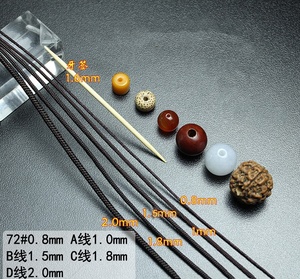 Cordon en nylon tressé à la main de 1 mm et 1,5 mm, durable et résistant, pour bracelets, colliers, perles, porte-clés et fabrication de nœuds chinois - Product Image 4