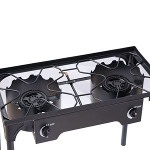 Barbecue à gaz portable pour le camping en plein air, puissant, avec un support à quatre pieds, machine de grande puissance pour les aventures en plein air - Product Image 5