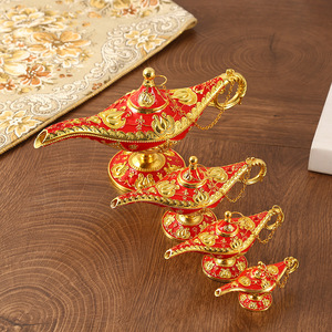 Retro Kim Loại Thủ Công Aladdin Ma Thuật Genie Đèn Trang Trí Nội Thất Có Nguyện Ước Đèn Phong Cách Ả Rập - Product Image 5