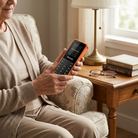 Teléfono con Teclado Linux Económico, Doble SIM GSM 2G con Linterna y Radio FM, Soporte en Español/Alemán para Personas Mayores