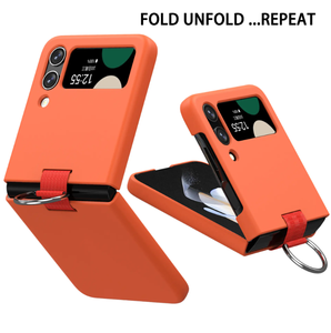 เคสโทรศัพท์หรูหราทนทานสำหรับ Samsung <span class=keywords><strong>Z</strong></span> <span class=keywords><strong>Flip</strong></span> 6 5 4 <span class=keywords><strong>3</strong></span> แบบพับ<span class=keywords><strong>ได้</strong></span> พร้อมห่วงคล้องนิ้ว ดีไซน์ทันสมัย ป้องกันแรงกระแทก - Product Image 3