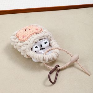 Handmade Crochet Knit Woolen Bag Cute Animal Toys Earphone Case &amp; Airpods <strong>Headphones</strong> Novelty Gifts Made From Cotton - Product Image 4