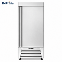 Réfrigérateur Commercial Vertical à Porte Unique 430L avec Refroidisseur d'Air Mécanique Personnalisable et 4 Étagères