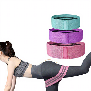 Livraison rapide Bande de résistance d'exercice de yoga en <span class=keywords><strong>latex</strong></span> + coton à forte élasticité Gym Ensemble de cercle de hanche élastique personnalisé - Product Image 5