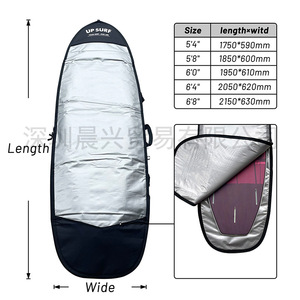 Sac de planche de surf UPSURF 5'4'', housse de protection en nylon avec rembourrage en mousse - Product Image 2