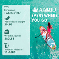 Aisunss planche de surf gonflable de conception professionnelle pour jeux d'eau