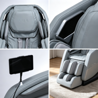Fauteuil de massage à gravité zéro avec rouleaux automatiques intégrés, capsule spatiale d'extension des pieds, pour un massage corporel complet et relaxant