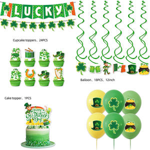 アイルランドの聖パトリックデーのお祭りパーティー装飾セット、聖パトリックテーマの紙製使い捨て食器、カスタマイズサービス - Product Image 2