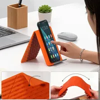 Support de téléphone portable pliable étanche en silicone et aluminium, support de tablette flexible pour lit et bureau, emballage personnalisé – Offre Spéciale