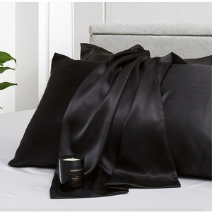 Combo de funda de almohada y máscara de Ojos de seda satinada <span class=keywords><strong>para</strong></span> <span class=keywords><strong>Amazon</strong></span> con cinturón de goma de intestino grueso de 19mm patrón de hoja sólida <span class=keywords><strong>para</strong></span> uso doméstico - Product Image 4