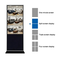 Pantalla LCD de 43/50/55 Pulgadas, Tótem Vertical para Interiores, Pantalla Táctil Android 4K, Reproductor de Video Publicitario, Pantalla Digital Independiente para Centros Comerciales